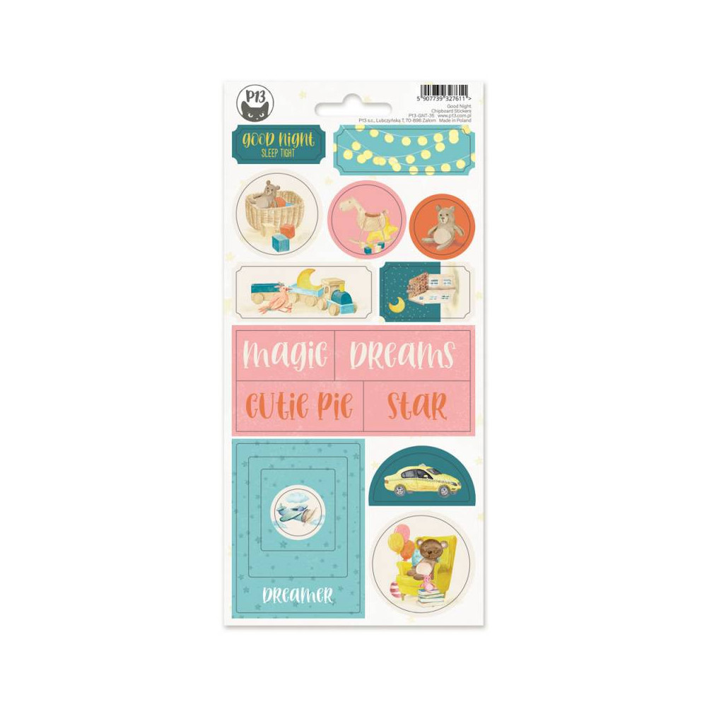 Set of cardboard stickers 10,5 x 23 cm - Piątek Trzynastego - Good Night 02