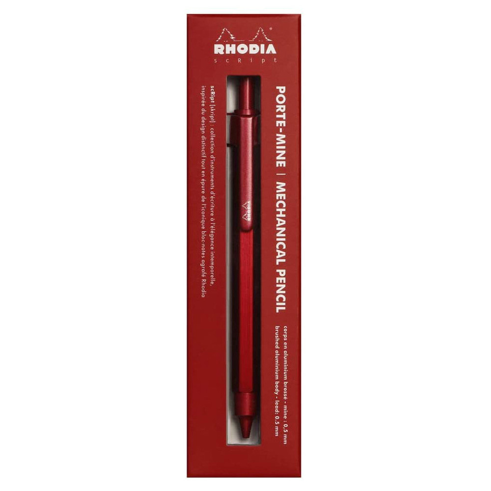 Mechanical pencil scRipt - Rhodia - red, 0,5 mm
