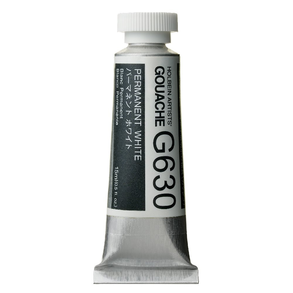 Gwasz Artists’ Gouache - Holbein - Permanent White, 15 ml