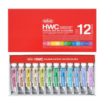 Zestaw farb akwarelowych Artists’  Watercolor - Holbein - Pastel, 12 kolorów x 5 ml