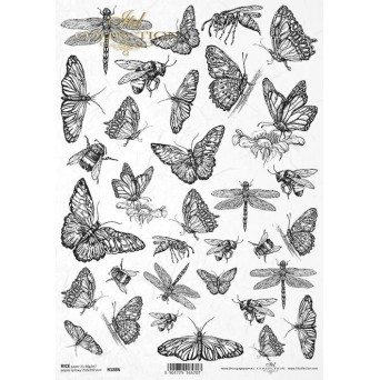 Decoupage rice paper A4 - ITD Collection - R1886