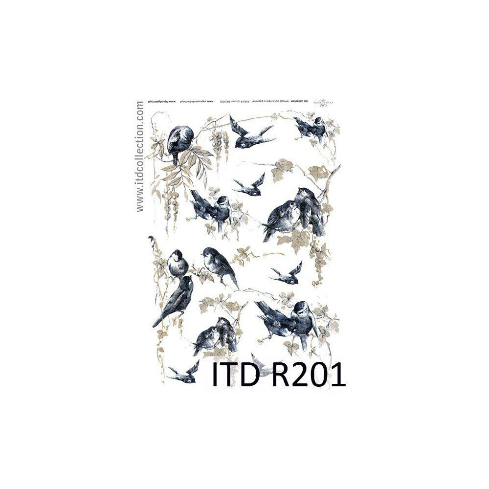 Decoupage paper A4 - ITD Collection - rice, R201
