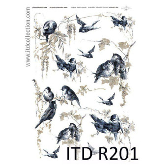 Papier do decoupage A4 - ITD Collection - ryżowy, R201
