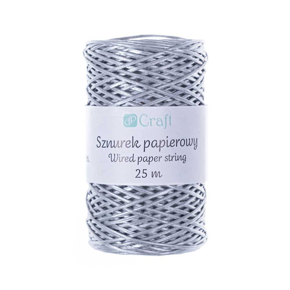 Wired paper string - DpCraft - silver, 25 m