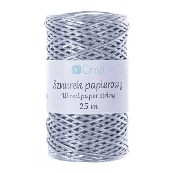 Wired paper string - DpCraft - silver, 25 m