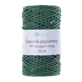 Sznurek papierowy - DpCraft - zielony, 25 m