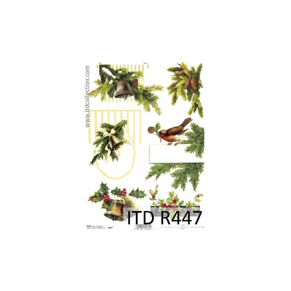 Papier do decoupage A4 - ITD Collection - ryżowy, R447