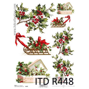 Decoupage paper A4 - ITD Collection - rice, R448