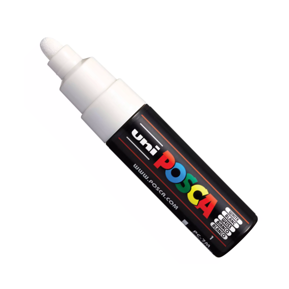 Marker Posca PC-7M - Uni - biały, white