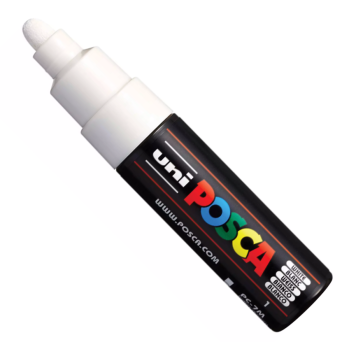 Marker Posca PC-7M - Uni - biały, white