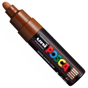 Marker Posca PC-7M - Uni - brązowy, brown
