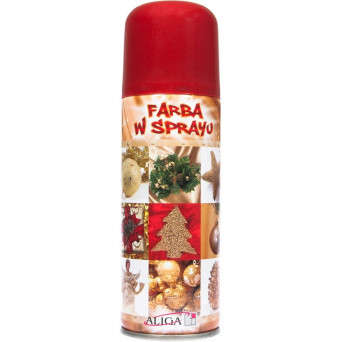 Farba ozdobna w sprayu - czerwona, 250 ml