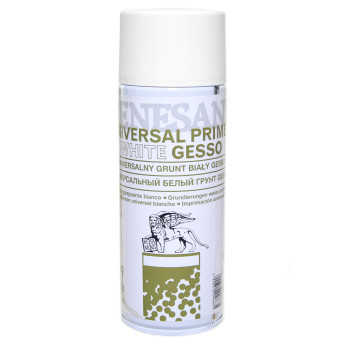Gesso do farb olejnych i akrylowych w sprayu - Renesans - białe, 400 ml