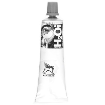 Farba graficzna do linorytu H2Oil Print - Renesans - Biel Tytanowa, 60 ml