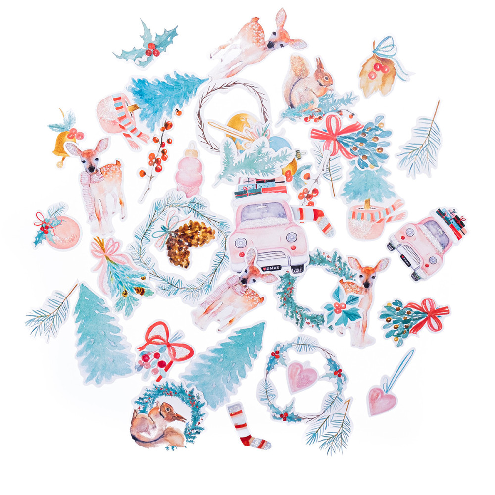 Paper shapes - DpCraft - Jolly Christmas, 44 pcs