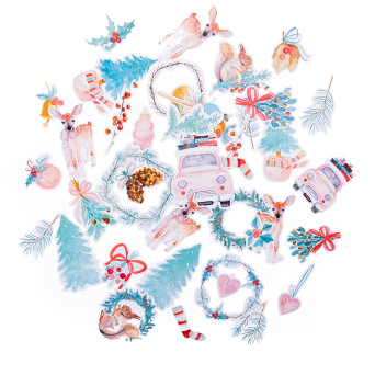 Kształty papierowe - DpCraft - Jolly Christmas, 44 szt.