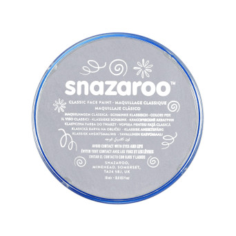Farba do malowania twarzy - Snazaroo - Light Grey, 18 ml
