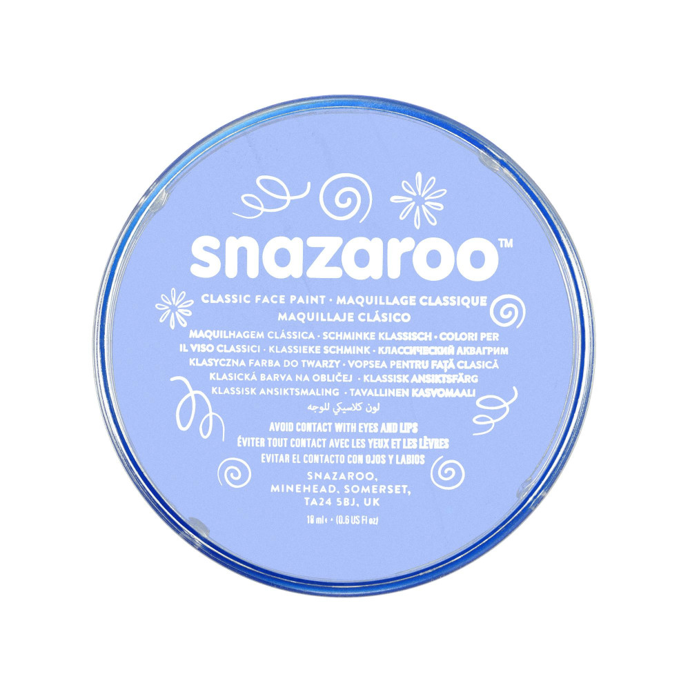 Farba do malowania twarzy - Snazaroo - Pale Blue, 18 ml