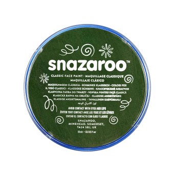 Farba do malowania twarzy - Snazaroo - Dark Green, 18 ml