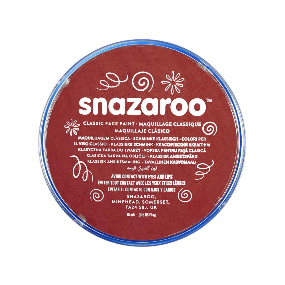 Farba do malowania twarzy - Snazaroo - Burgundy, 18 ml