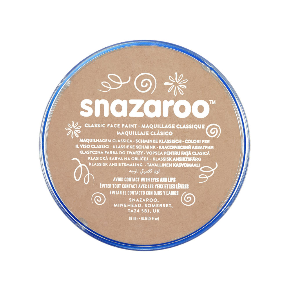 Farba do malowania twarzy - Snazaroo - Barely Beige, 18 ml