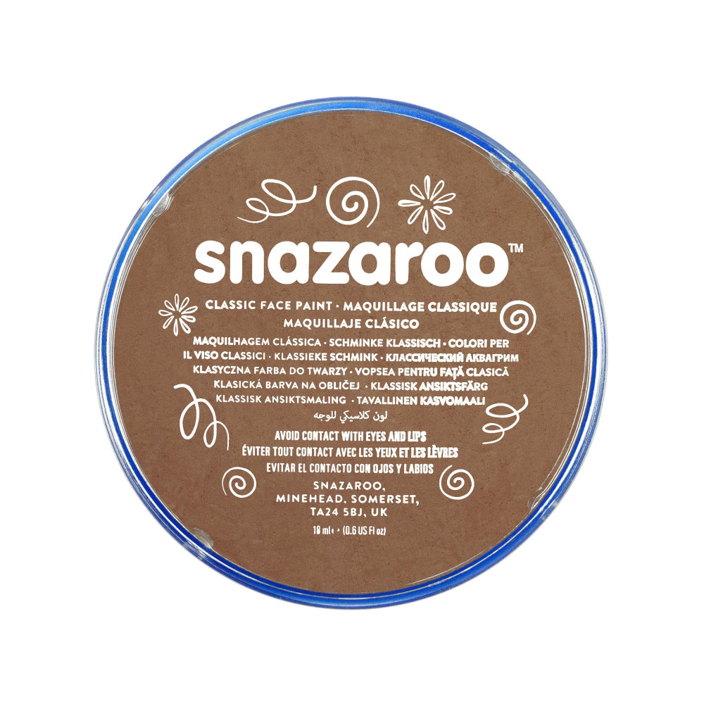 Farba do malowania twarzy - Snazaroo - Beige Brown, 18 ml