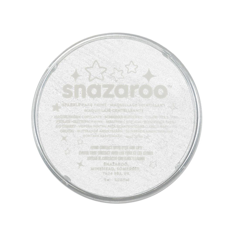 Farba do malowania twarzy - Snazaroo - Sparkle White, 18 ml