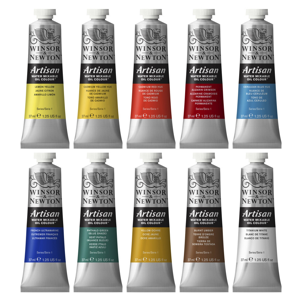 Set of Artisan oil paints in tubes - Winsor & Newton - 10 colors x 37 ml