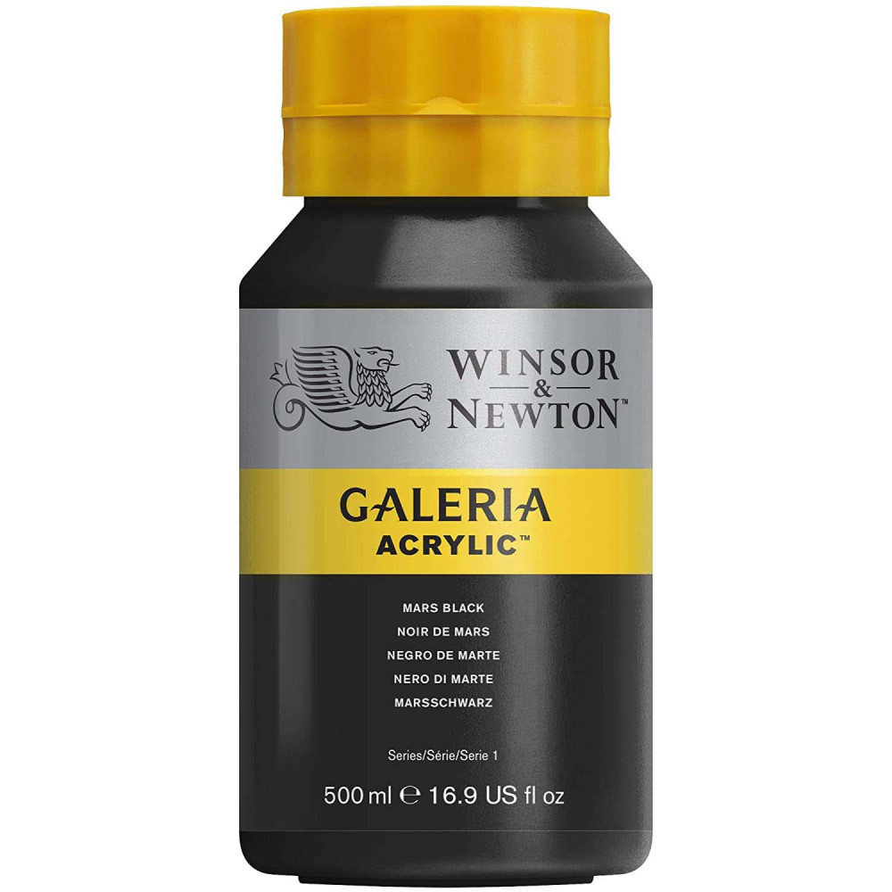 Acrylic paint Galeria - Winsor & Newton - Mars Black, 500 ml