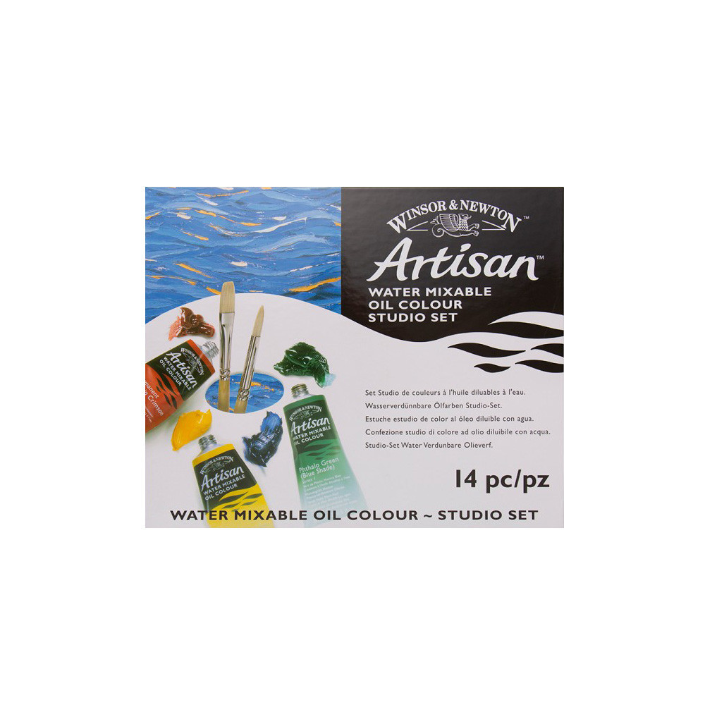 Water mixable Artisan oil paints Studio set - Winsor & Newton - 10 colors x 37 ml