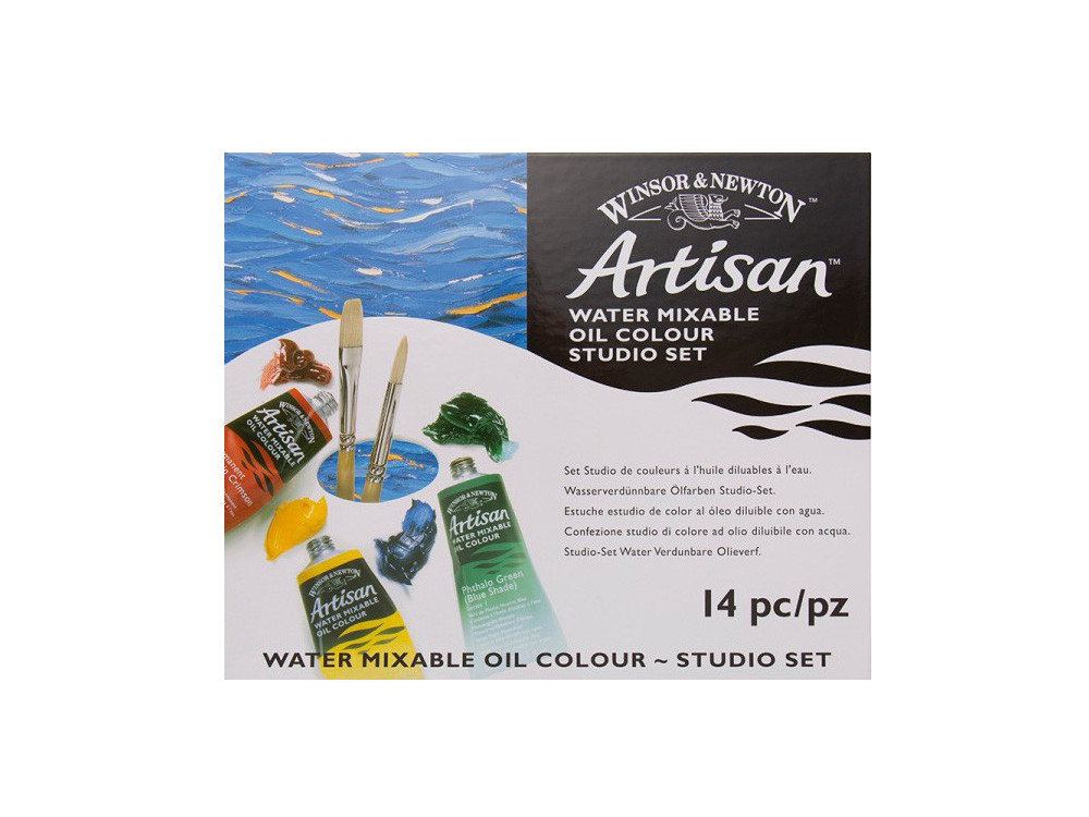 Water mixable Artisan oil paints Studio set - Winsor & Newton - 10 colors x 37 ml