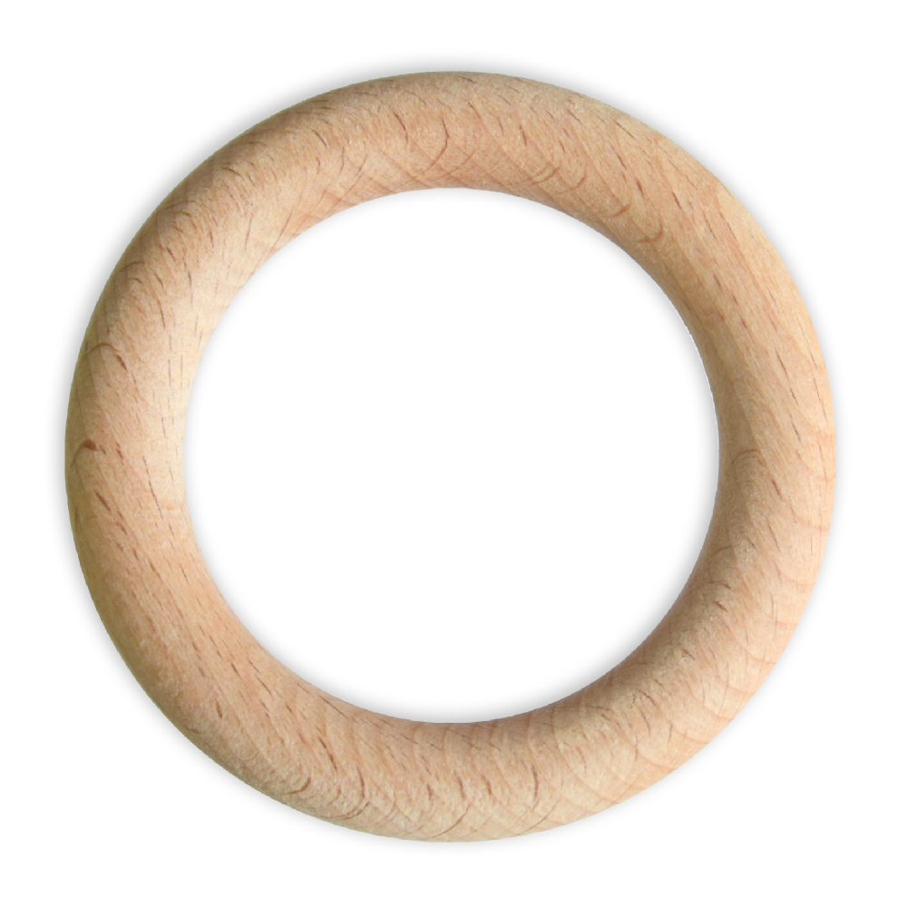 Kółko pierścień drewniany do makramy - 77 mm