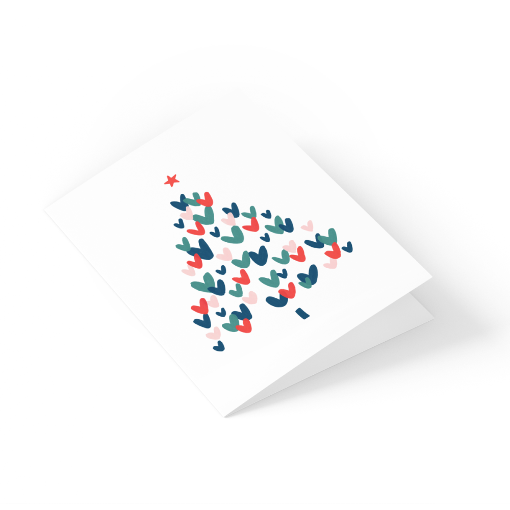 Greeting card - Eökke - Christmas tree heart, 12 x 17 cm