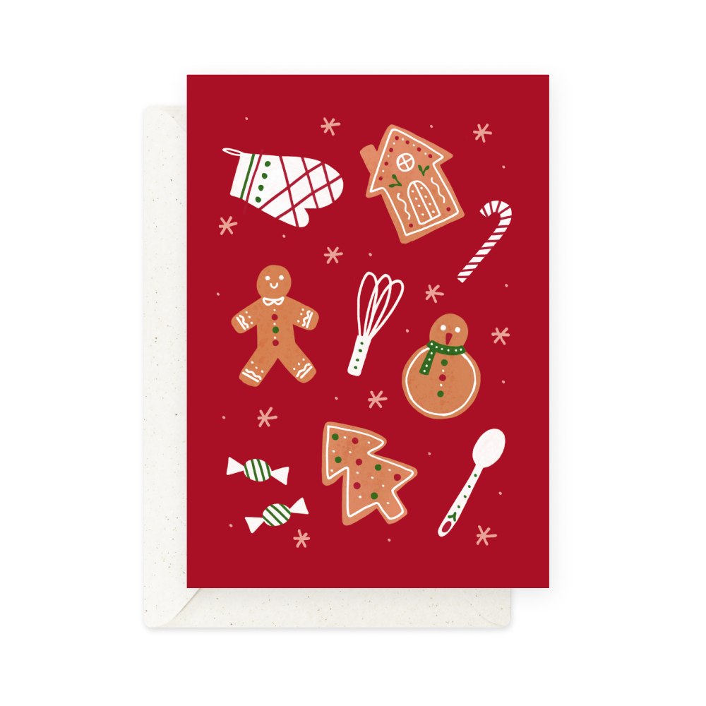 Greeting card - Eökke - Gingerbread cookies, 12 x 17 cm