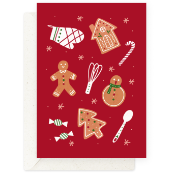 Greeting card - Eökke - Gingerbread cookies, 12 x 17 cm