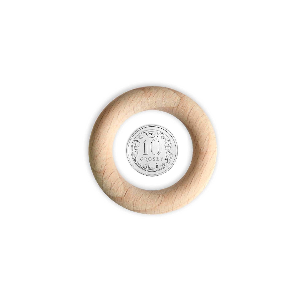 Kółko pierścień drewniany do makramy - 33 mm