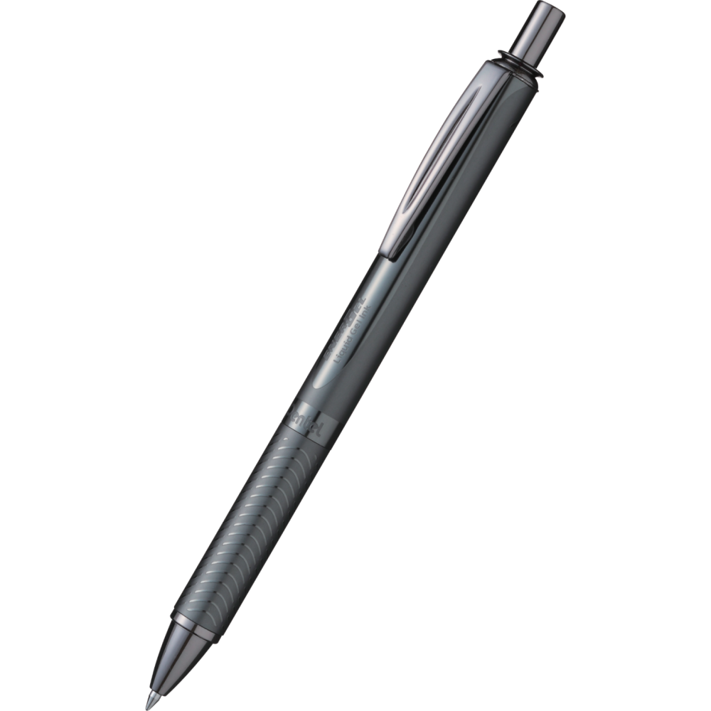 Pióro kulkowe EnerGel aluminiowe - Pentel - metaliczna czerń, 0,7 mm