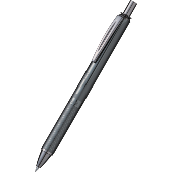 Rollerball pen EnerGel, aluminium - Pentel - metallic black, 0,7 mm