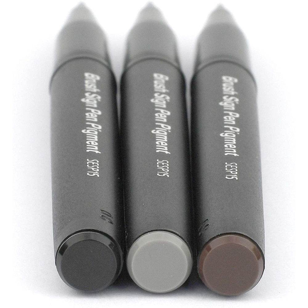 Marker Brush Sign Pigment Pen - Pentel - black