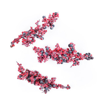 Whitened twigs with fruits - DpCraft - red, 3 pcs