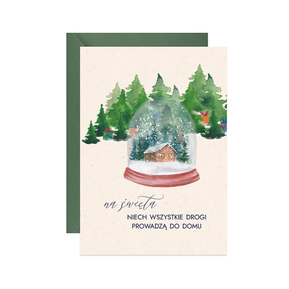 Greeting card - Paperwords - Christmas house, A6