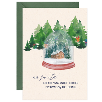 Greeting card - Paperwords - Christmas house, A6