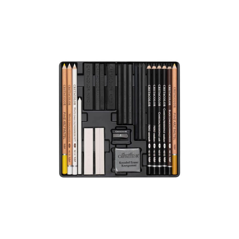 Wolf Box Drawing Set - Cretacolor - 25 pcs