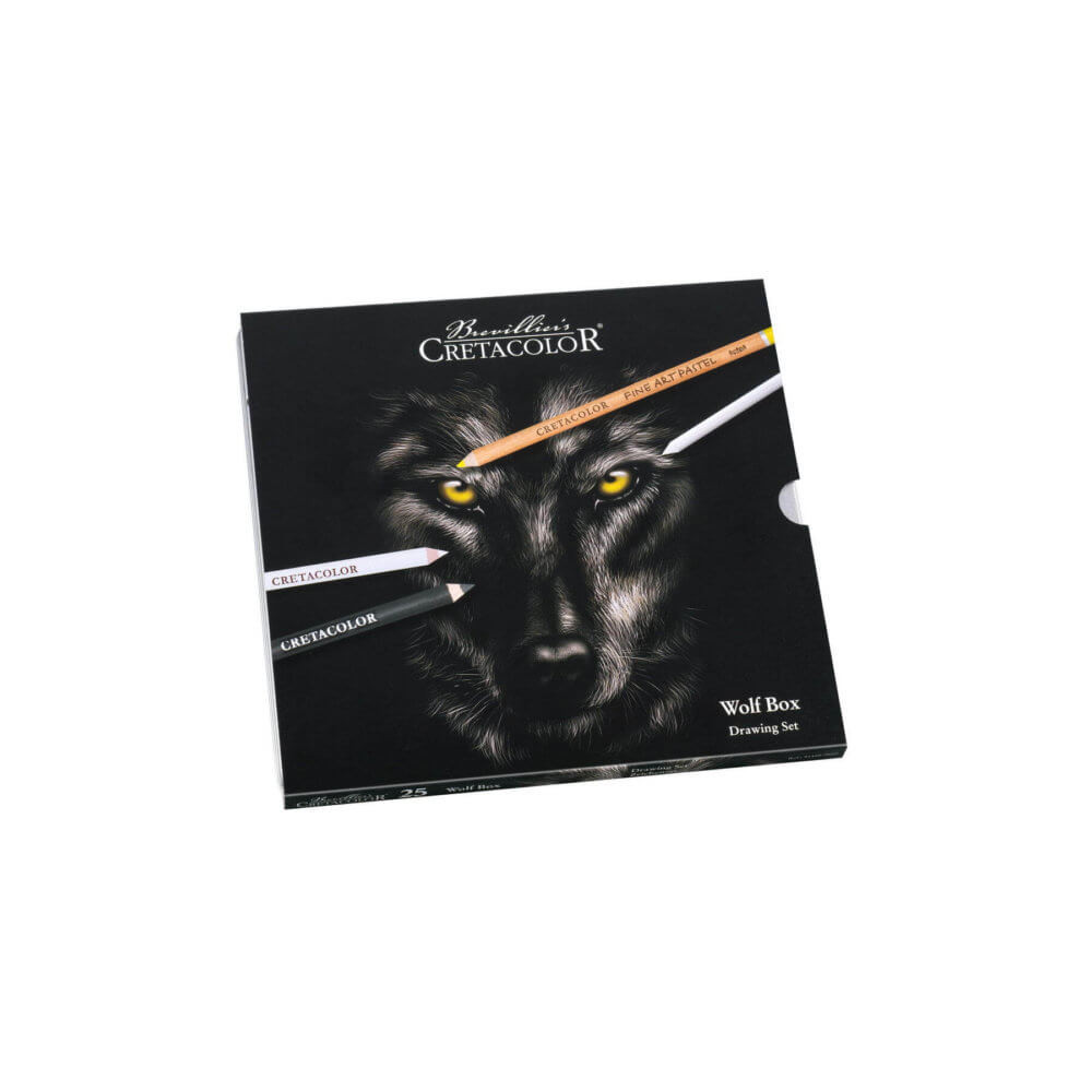Zestaw do szkicowania Wolf Box w metalowej kasetce - Cretacolor - 25 szt.