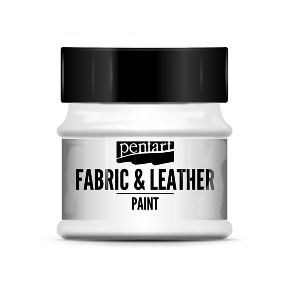 Paint for fabrics & leathers - Pentart - white, 50 ml