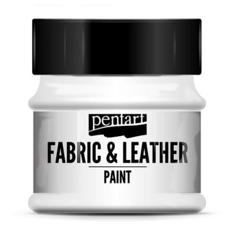Paint for fabrics & leathers - Pentart - white, 50 ml