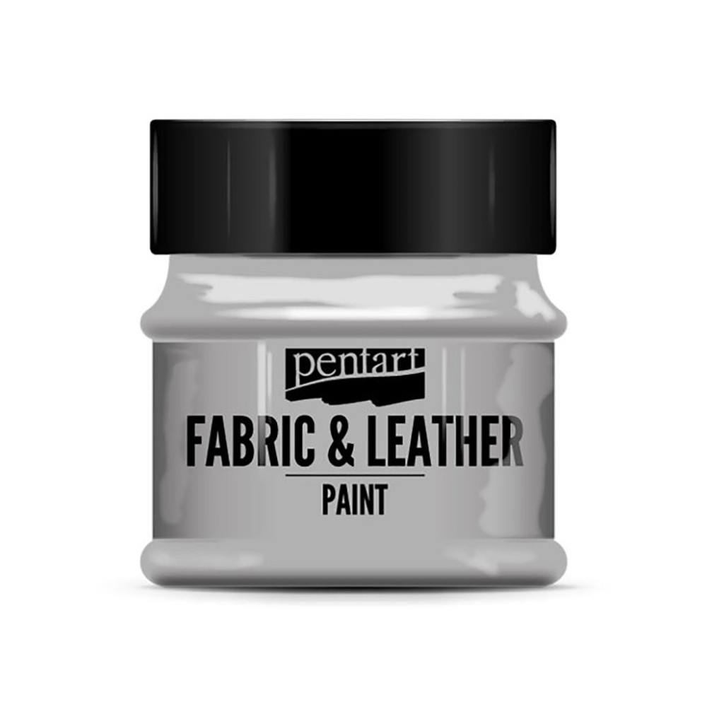 Farba do tkanin i skór - Pentart - srebrna, 50 ml