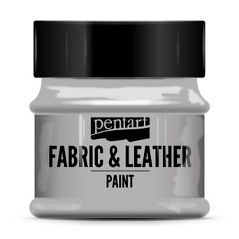 Paint for fabrics & leathers - Pentart - silver, 50 ml