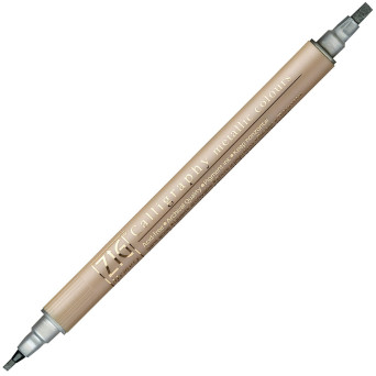 ZIG Metallic Marker - Kuretake - dual tip, silver