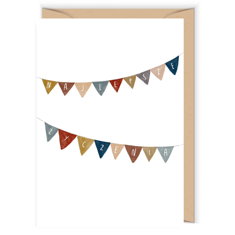 Greeting card - Cudowianki - Girlanda, 12 x 17 cm